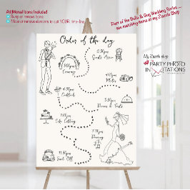 Poster Linha do tempo de Casamento com Scribl desenhado à