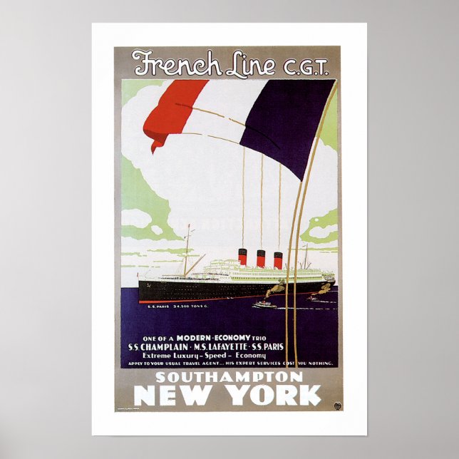 Póster Linha francesa CGT (Frente)