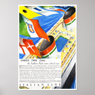 Póster Linha italiana ~ sob esta bandeira