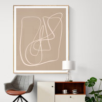 Linha Marrom Abstrato Minimalista Contemporânea