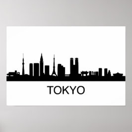 Poster Linha Skyline de Tóquio do Japão - Linha Skyline d