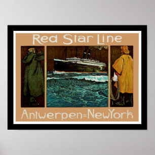 Póster Linha vermelha ~ York Antwerpen-Novo da estrela