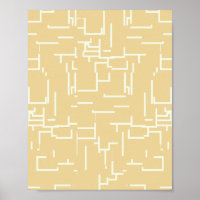 Linhas Abstratas Minimalistas Amarelas