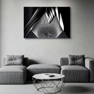 Poster Linhas Abstratas Modernas Arquitetura 3D