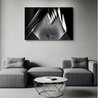 Poster Linhas Abstratas Modernas Arquitetura 3D