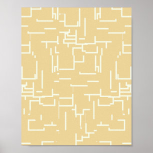 Poster Linhas Abstrato minimalistas amarelas