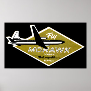 Póster Linhas aéreas 1960 do Mohawk II