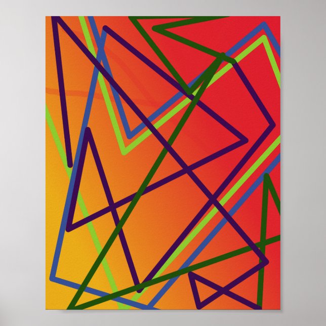 Poster Linhas amortecidas (Frente)