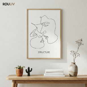 Poster Linhas Arquitetônicas Minimalistas Abstratas Moder
