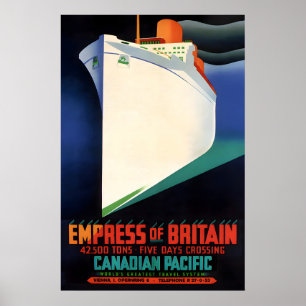 Poster Linhas CANADIAN PACIFIC Imperatriz da Grã-Bretanha