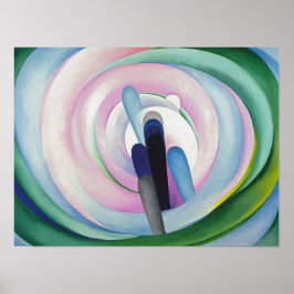 Poster Linhas Cinzas com Preto, Azul e Amarelo | O'Keeffe