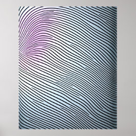 Poster Linhas de cinza preto-rosa Abstrato linear moderna