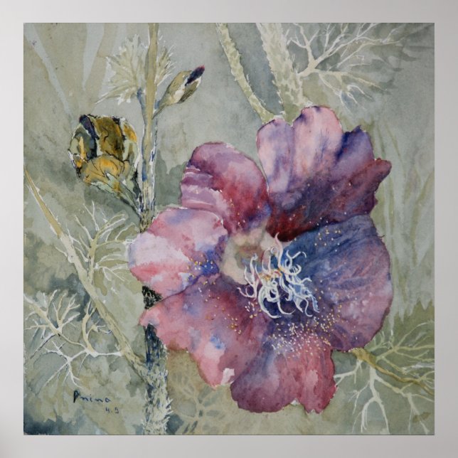 Poster Linhas de Confluência-Hollyhock (Frente)