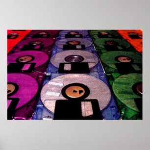 Poster Linhas de disquete