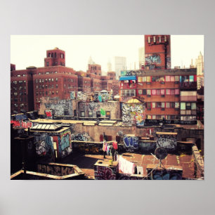 Póster Linhas de malha e Grafite, médio