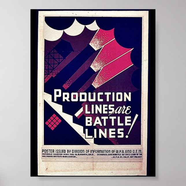 Póster Linhas De Produção São Linhas De Batalha! (Frente)