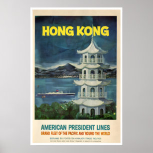 Poster Linhas de Viagem do Presidente Americano de Arte d