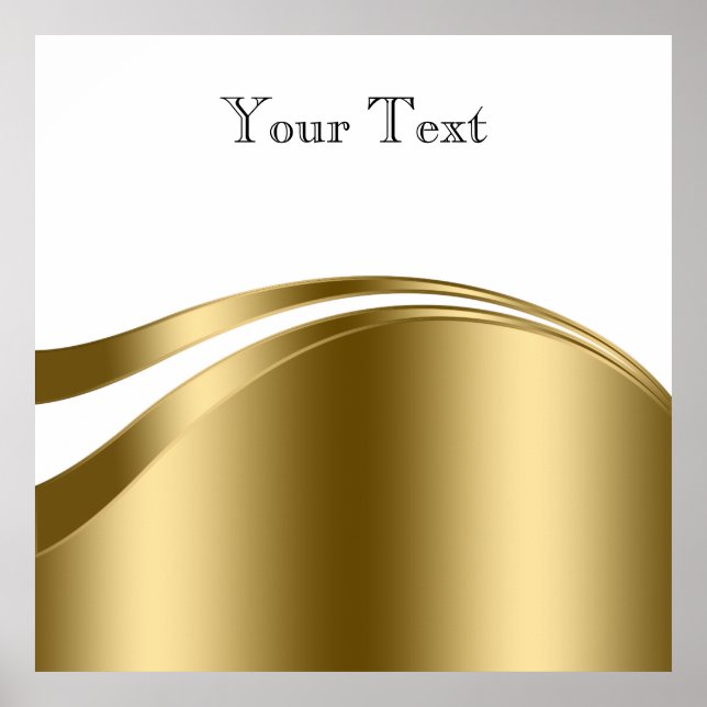 Poster Linhas Douradas e brancas (Frente)