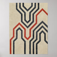 Linhas Gráficas Laranja e Azul