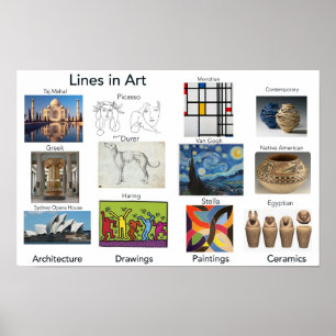 Poster Linhas na Arte, Sala de Arte 