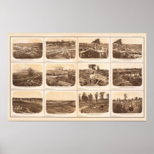 Póster Linhas Rebel, Atlanta, Ga