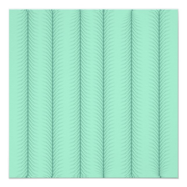 Póster Linhas verticais no padrão verde da casa da moeda (Frente)