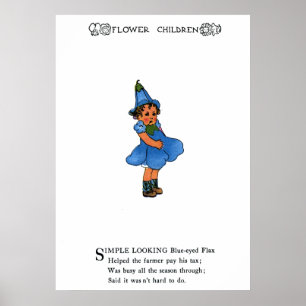 Póster Linho de olhos azuis