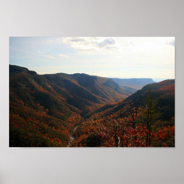 Póster Linville Gorge in Fall, Carolina do Norte (Frente)