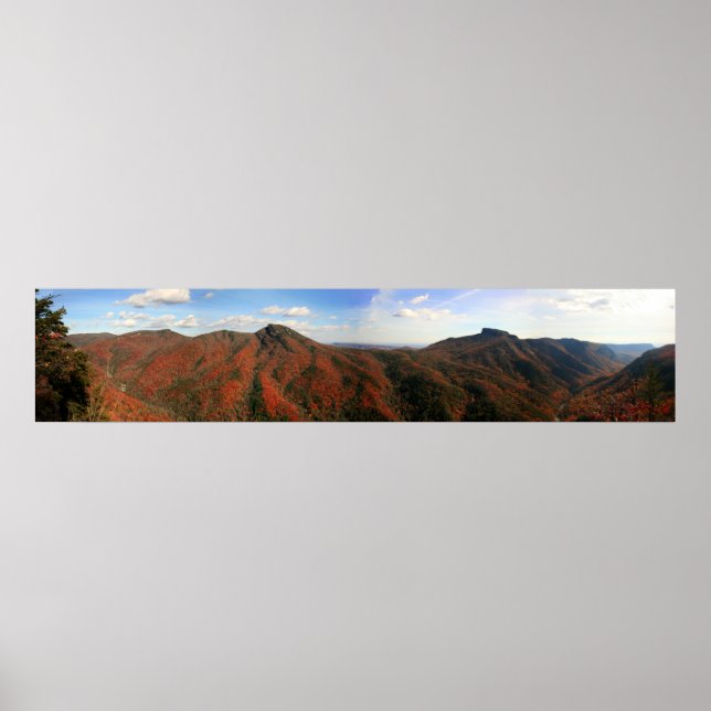 Poster Linville Gorge no outono, Carolina do Norte (Frente)