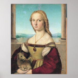 Poster liocorno ou senhora do col do dama com unicórnio