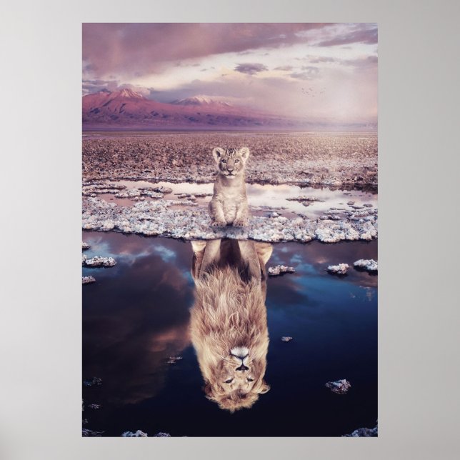 Poster Lion Baby Lion Crescerá (Frente)