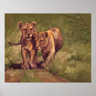 Poster Lion Cubs
