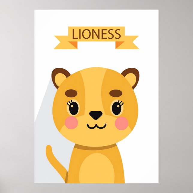 Poster Lion Cute Lioness (Frente)