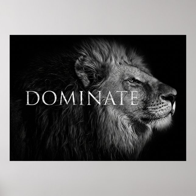 Poster Lion Dominate Como Um Leão (Frente)