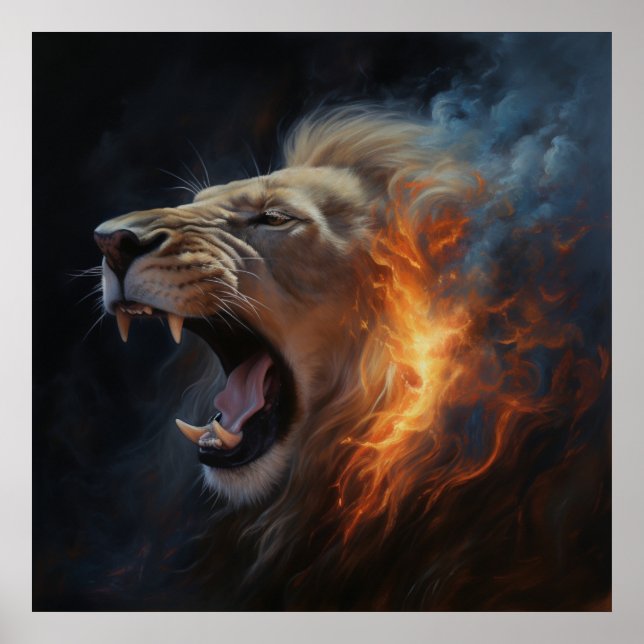 Poster Lion Feu (Frente)