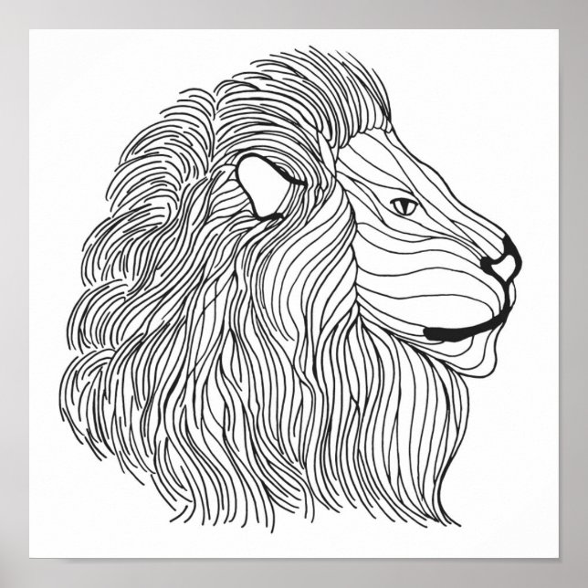 Póster Lion Head inspirado 10 (Frente)