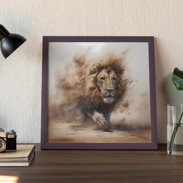 Poster Lion Modern Areia Selva Safari (Criador carregado)