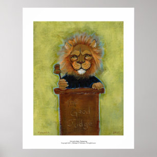 Poster Lion pintura de arte original juiz de direito