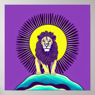Poster Lion Sun