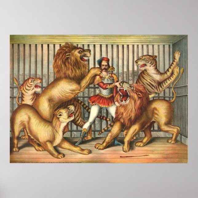 Poster Lion Tamer 1873 (Frente)
