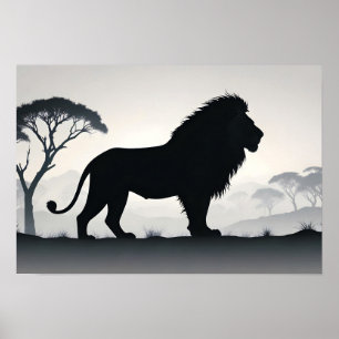 Poster Lion Willife Animal Nature Environment Jungle Art