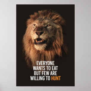 Poster Lion Willing To Success