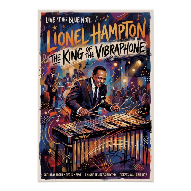 Póster Lionel Hampton Live  (Frente)