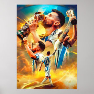 Poster lionel messi, fã messi, messi art, messi jersey,