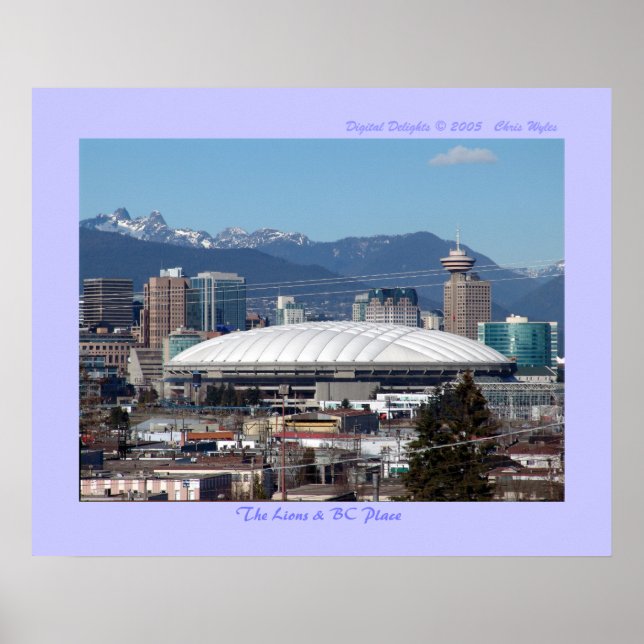 Poster Lions & BC Place (Frente)