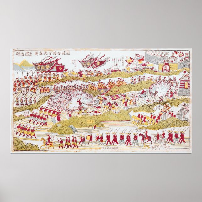 Póster Liou Repelindo os Franceses em Bach Ninh (Frente)