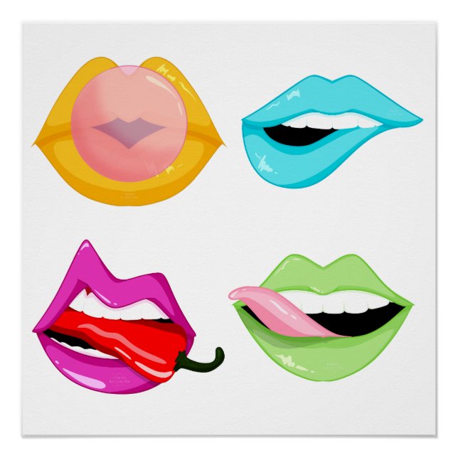 Póster Lips façon Pop'art (Frente)