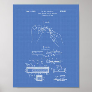Póster Lipstick 1938 Patent Art Blueprint
