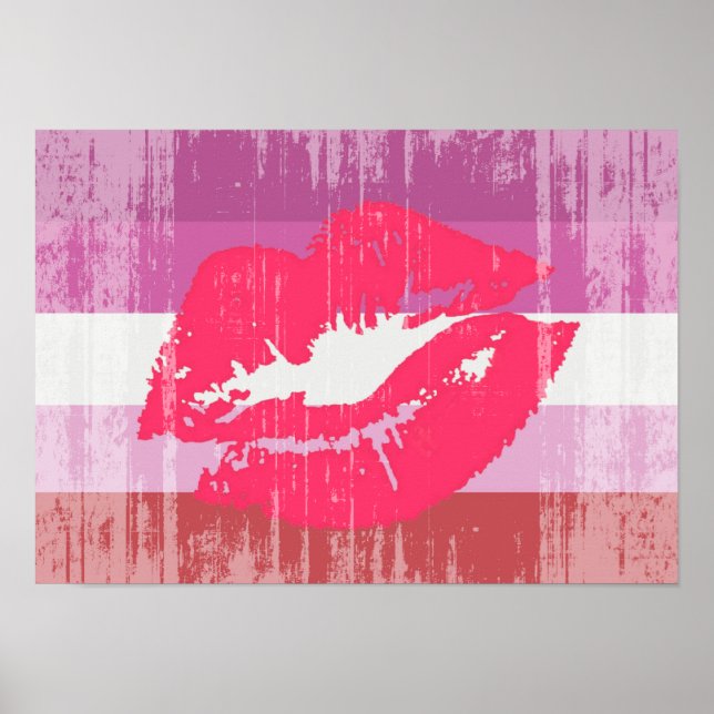 PÓSTER LIPSTICK LESBIANO ORGULHO DESIGN (Frente)