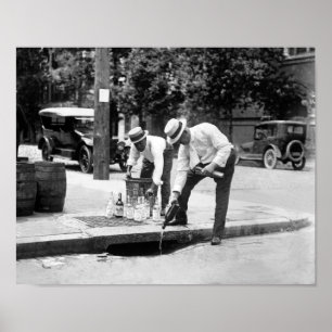 Poster Líquido Na Época Da Proibição - 1921